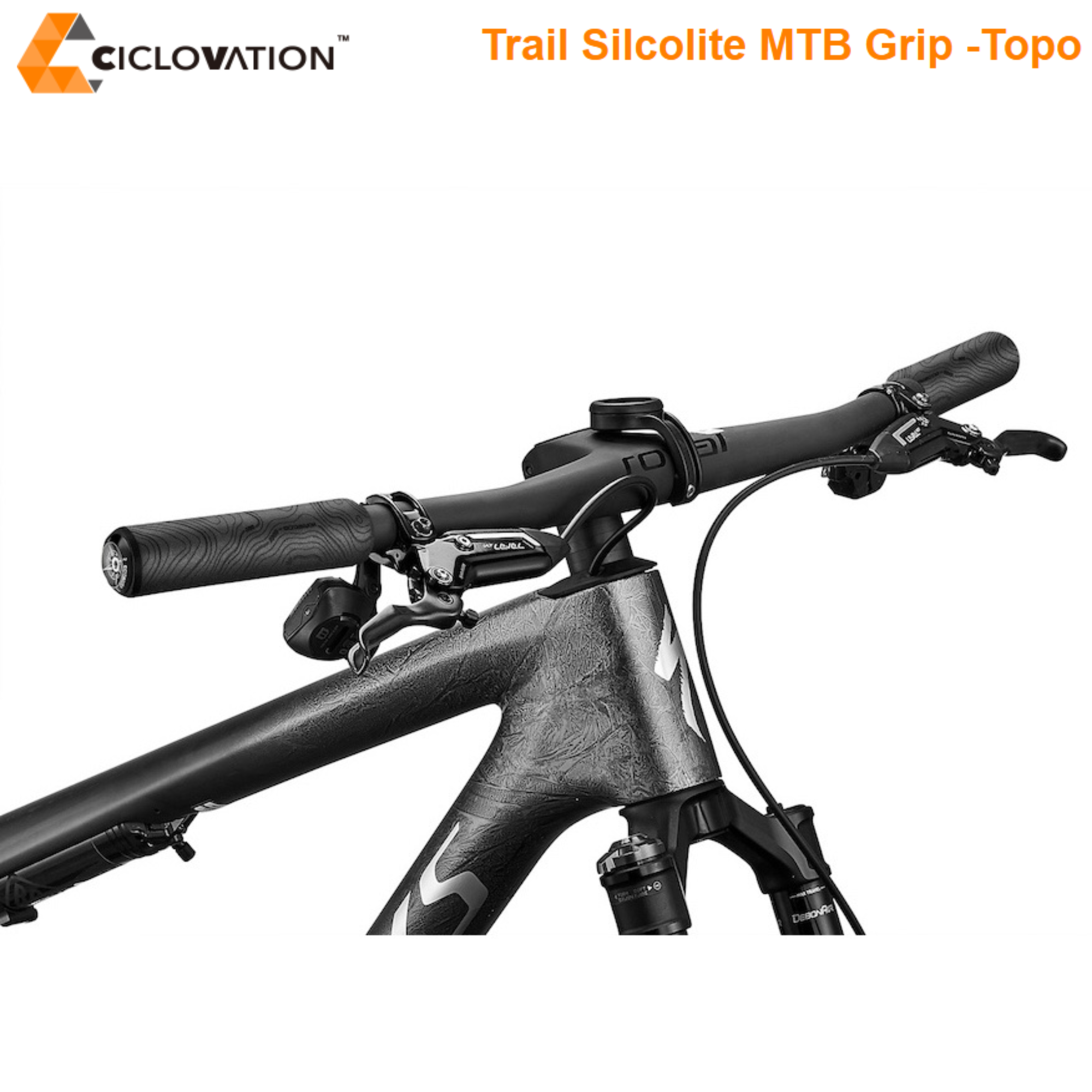 ปลอกแฮนด์จักรยาน Foam Silicone CICLOVATION Trail Silcolite MTB Grip -Topo