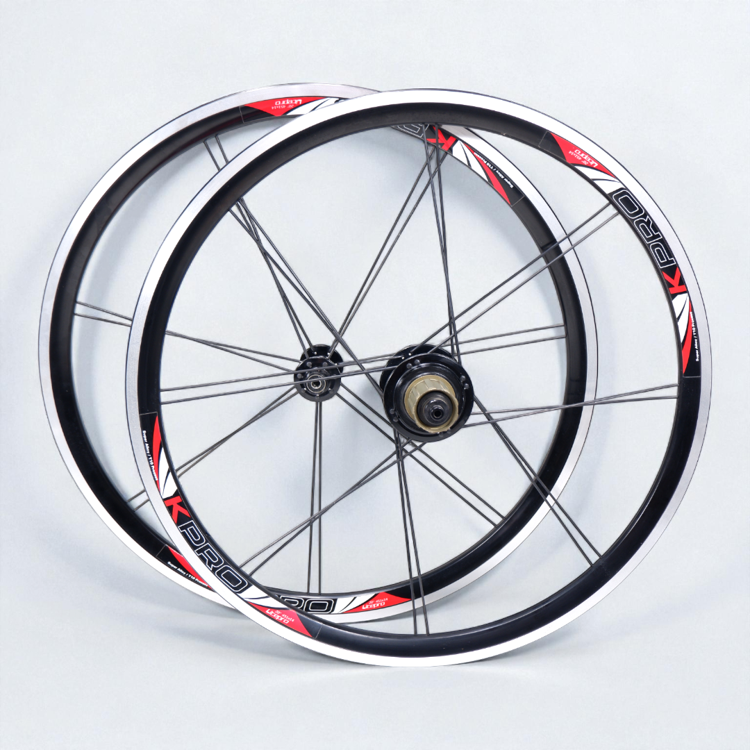 ล้อ LITEPRO K-Pro 451 (20 นิ้ว) สำหรับรถพับ DAHON / รถพับทั่วไป | ดุมหน้า 74 มม. ดุมหลัง 130 มม. | ระบบ V-Brake