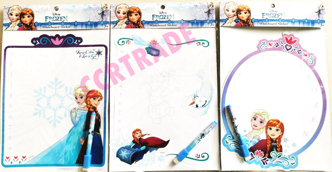 กระดานไวท์บอร์ดสติ๊กเกอร์โฟรเซ่น+ปากกา 22.5x35 ซม.(ลิขสิทธิ์แท้)