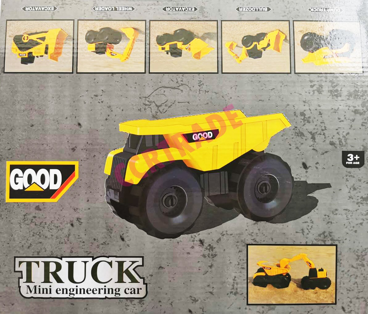 รถก่อสร้างโมเดลจัมโบ้ถาด 35 ซม.(1x10)