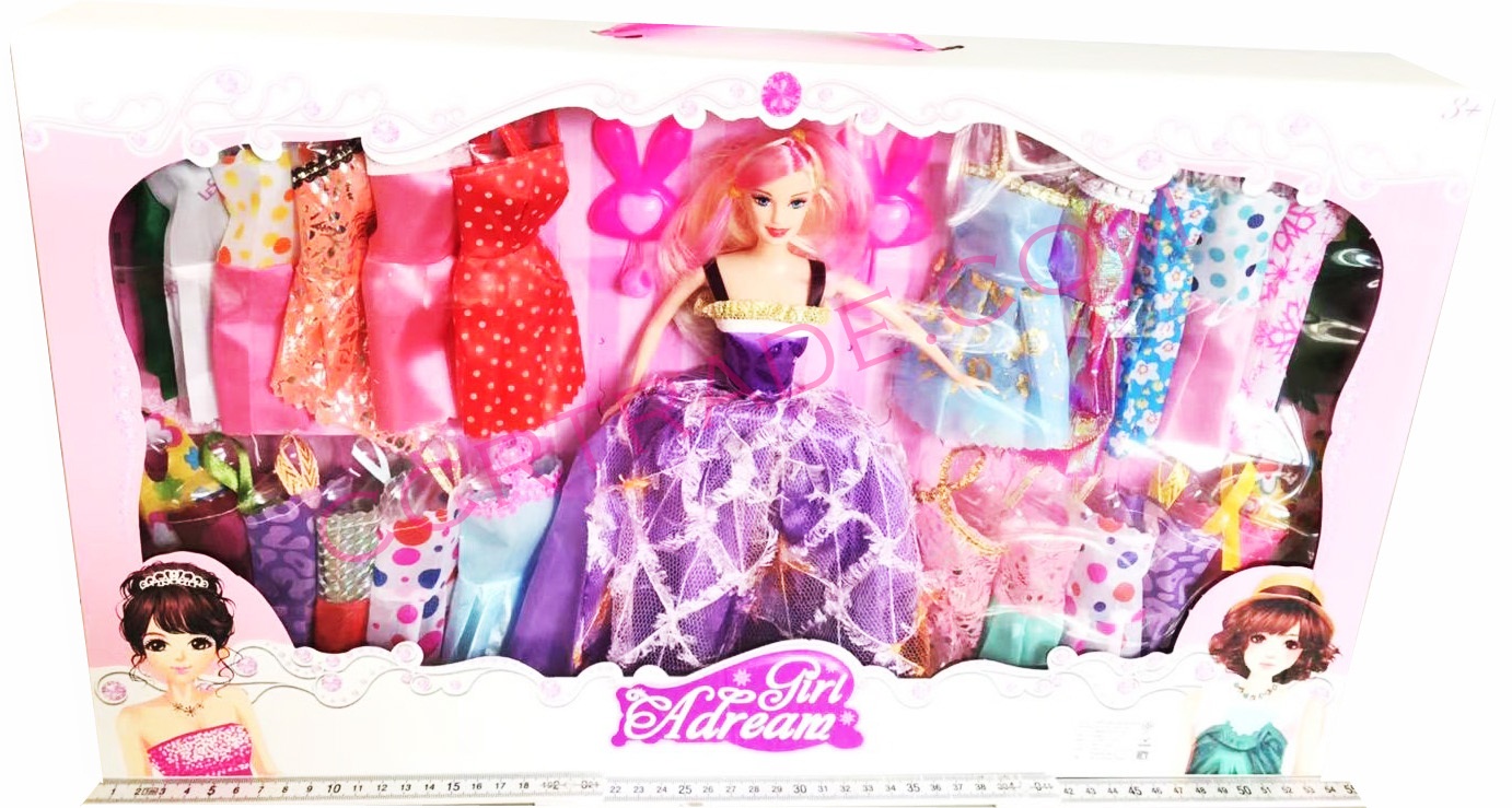 บาร์บี้เจ้าหญิงแต่งตัว+ชุดกระโปรง 24 ชุดกล่องจัมโบ้ 54 ซม.(1x3)