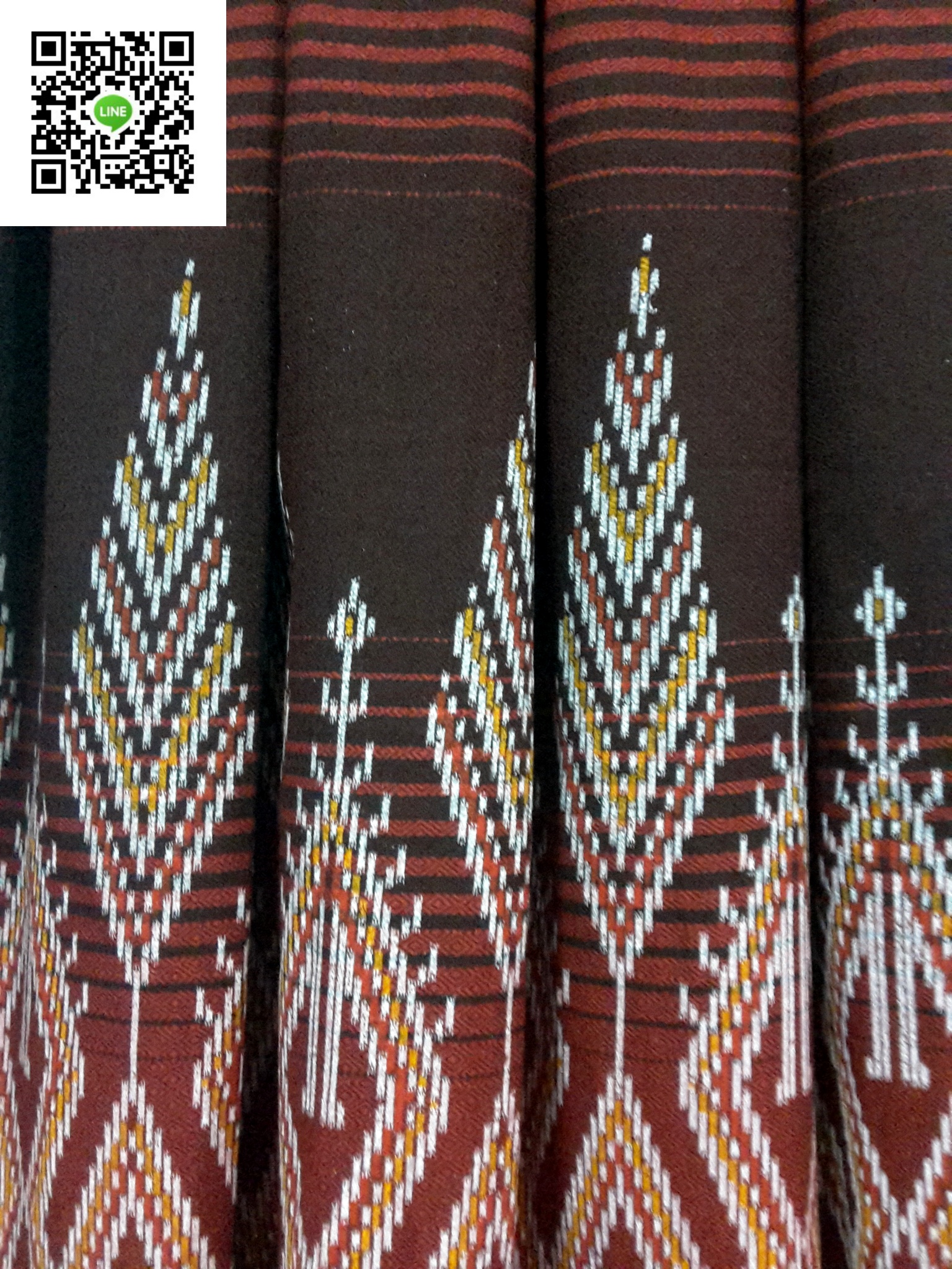 กระโปรงผ้าไทยสำเร็จรูป กระโปรงผ้าไทยผ้าฝ้ายมัดมัดหมี่ กระโปรงผ้าฝ้ายทรงทวิทยาว