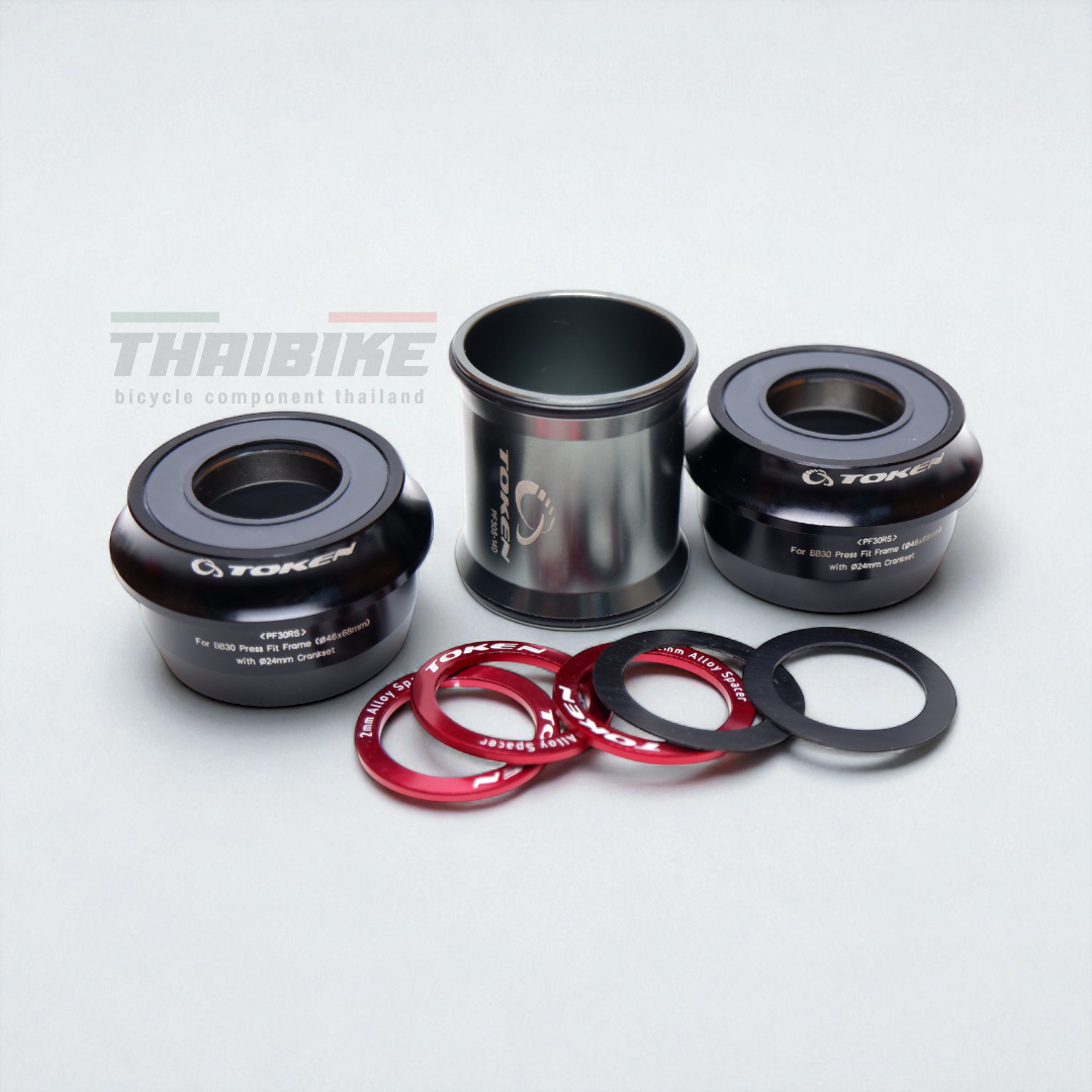 กระโหลกจักรยาน TOKEN PF30RS | สำหรับเฟรม PF30 (Ø46x68mm) | ขาจาน Shimano 24mm | หมุนลื่น เงียบ แข็งแรง