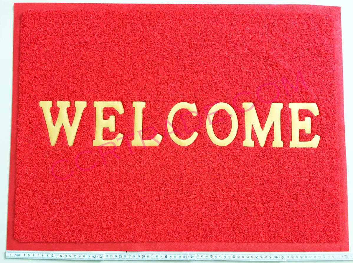 พรมยางจัมโบ้ Welcome คละสี 58x78 ซม.(1x3)