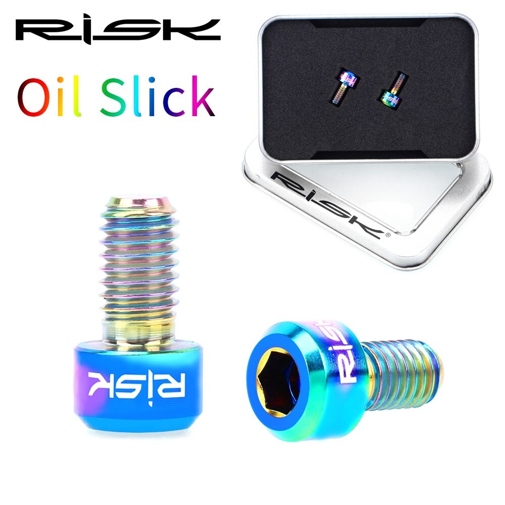 น็อตไทเทเนี่ยม RISK M5*9MM ติดตีนผีจักรยาน