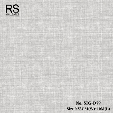 วอลเปเปอร์ สีเทาอ่อนปนขาว ลายผ้า No.SIG-D79