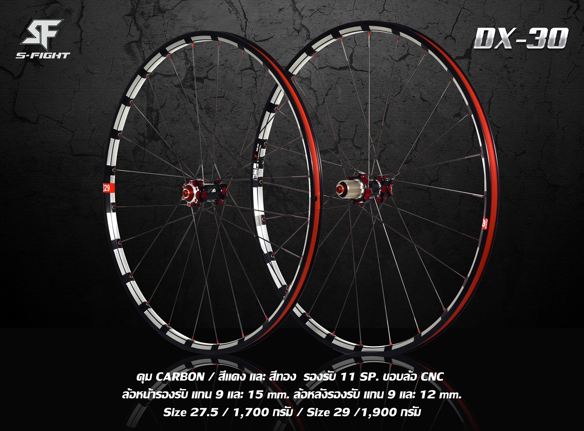 ล้อเสือภูเขา S-Fight รุ่น DX-30 ล้อจักรยานเสือภูเขา