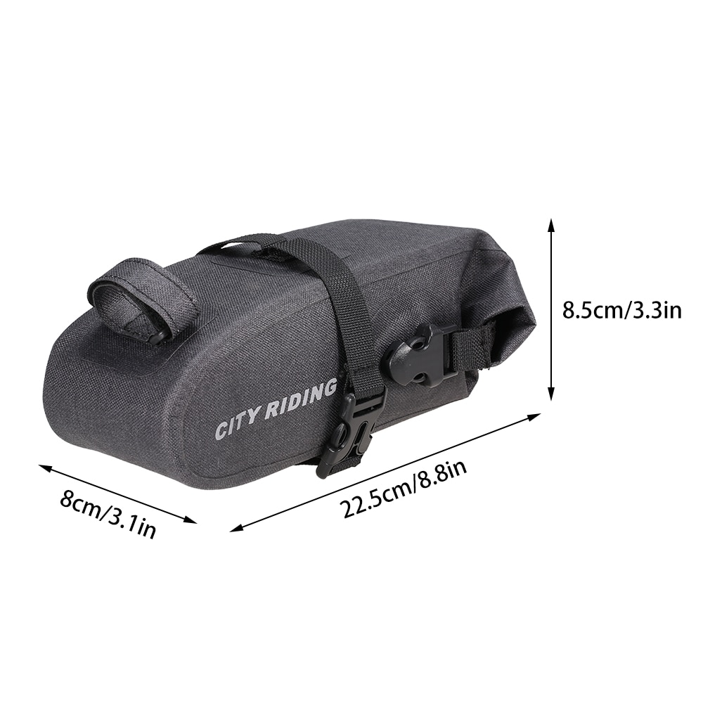 กระเป๋าใต้อานจักรยานกันน้ำผ้าแคนวาส FREE RIDING 1.5L Bike Saddle Bag Cycling Seat Post Bag