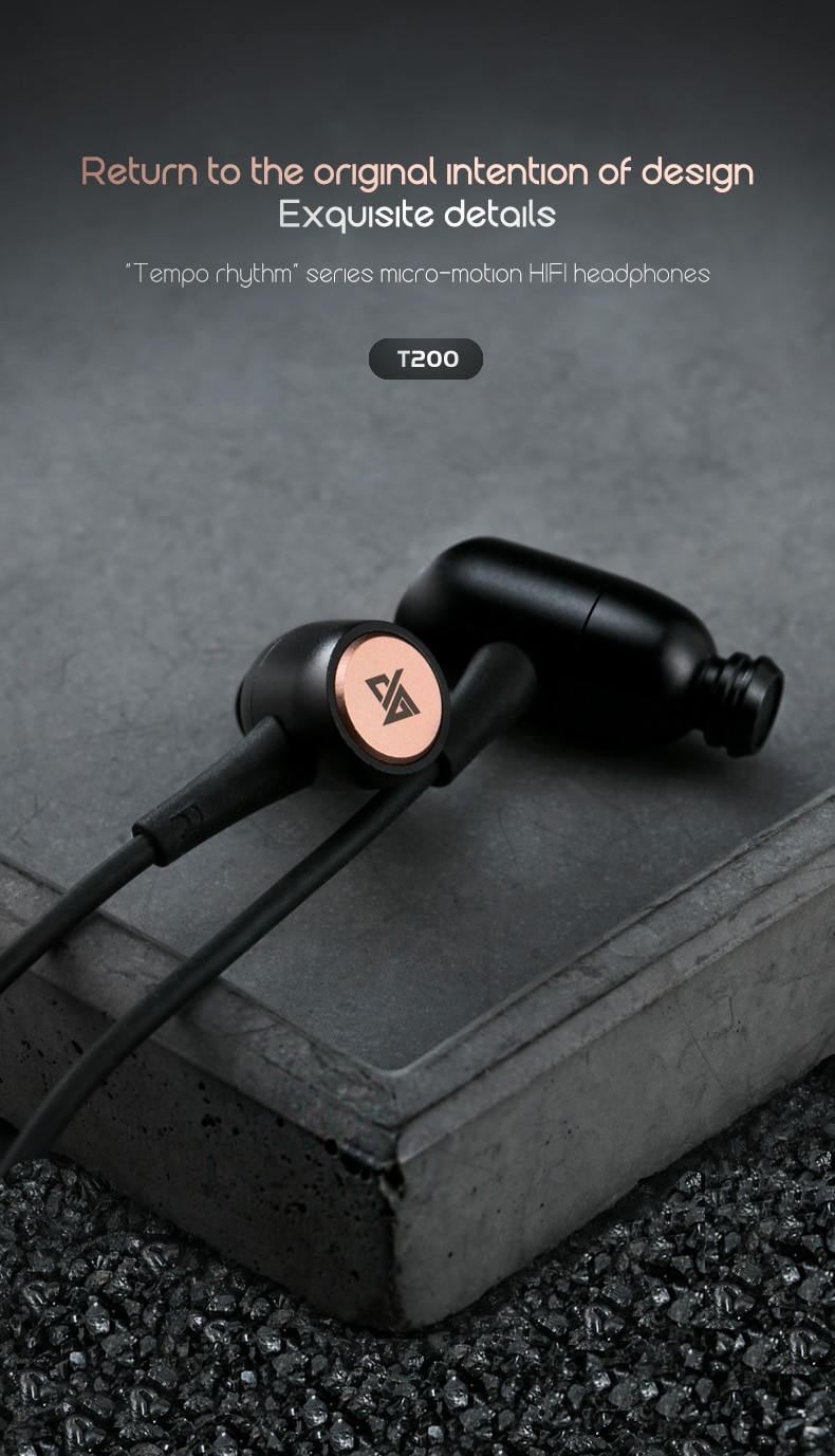 ขาย Auglamour T200 หูฟัง Dynamic พร้อมไมค์ สายทองแดงหุ้มฉนวน TPE