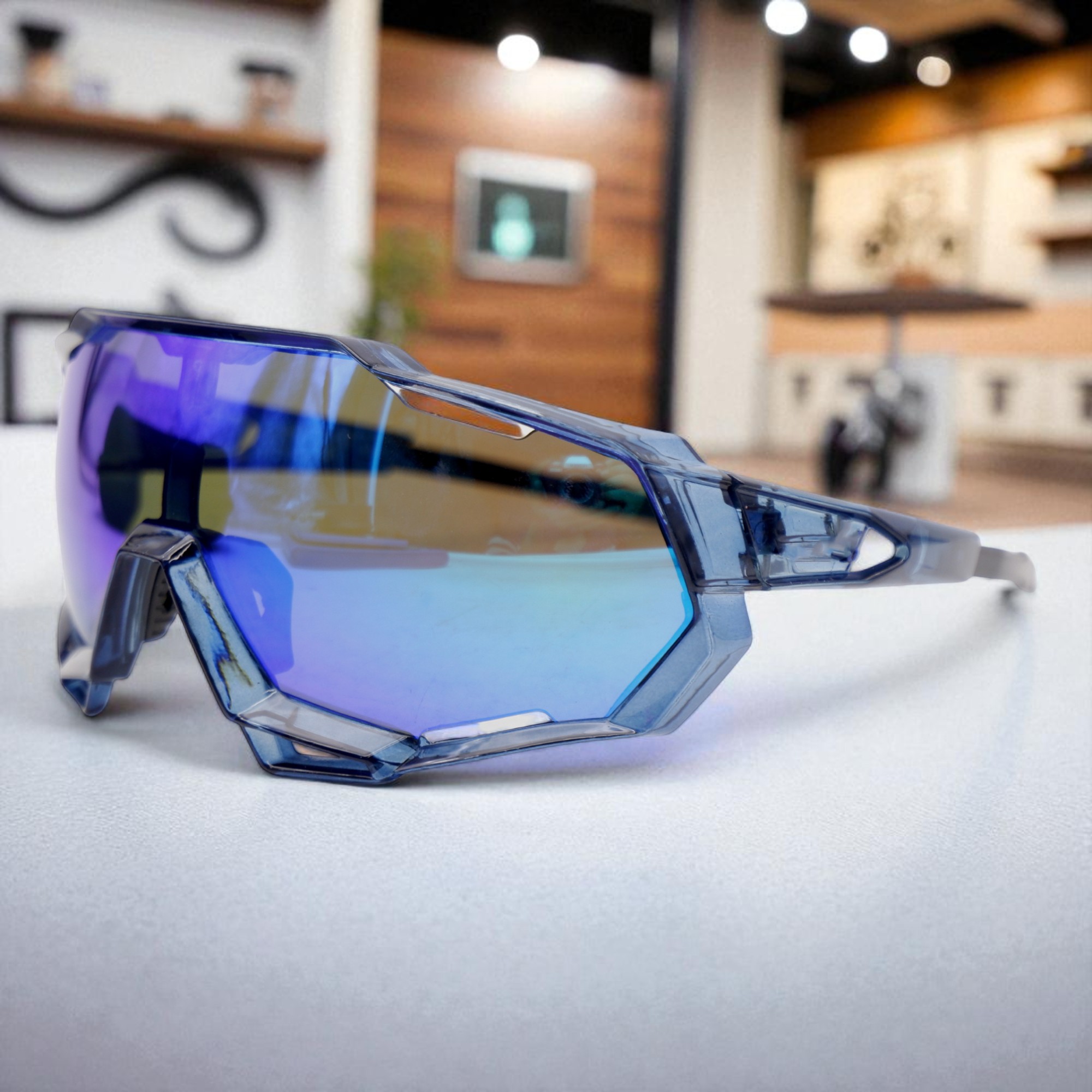 แว่นตาปั่นจักรยาน T-REX แบบเปลี่ยนเลนส์ 3 เลนส์ รุ่น 9312 สี ใส ดำ รุ้ง