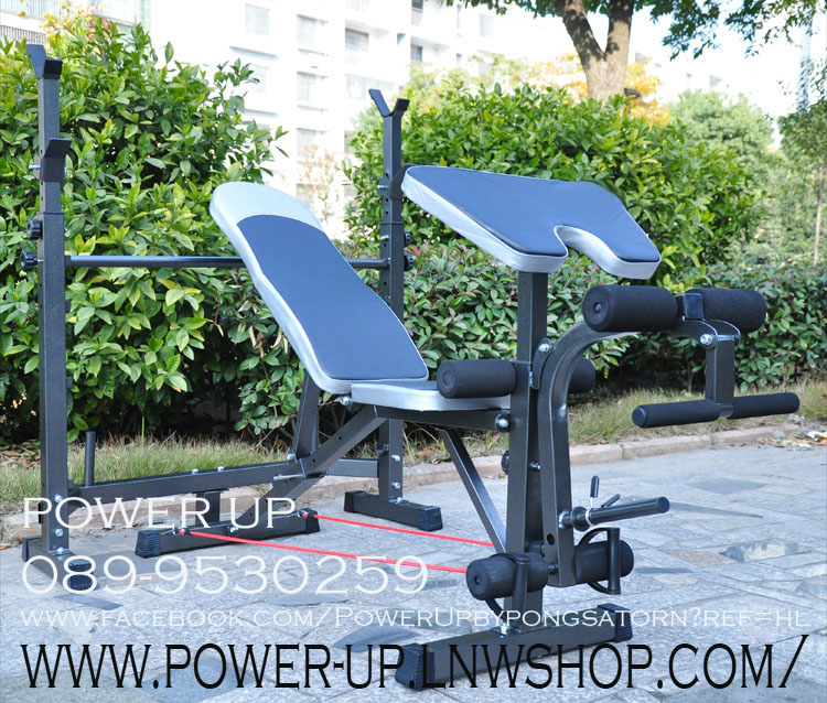 ม้านอนยกน้ำหนักพร้อมแรควางบาร์ LWH เล่นส่วน แขนขา ครบจบ