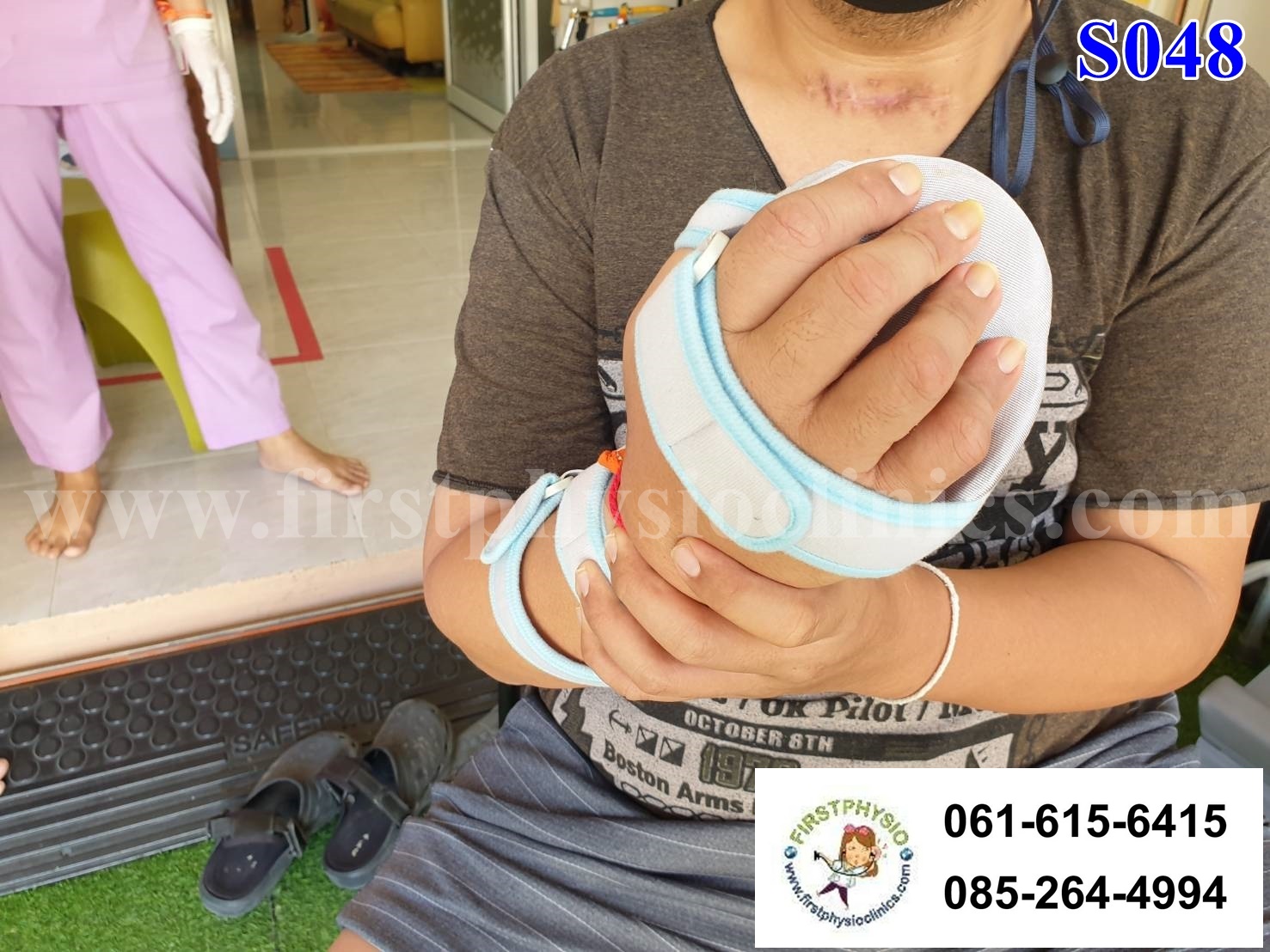 ดามกันข้อมืองอ ดามกันนิ้วมืองอแบบบุนุ่ม อุปกรณ์กายภาพนิ้ว อุปกรณ์เหยียดนิ้วมือ พลาสติกดามข้อมือผู้ใหญ่ Soft Hand Splint wrist hand orthosis