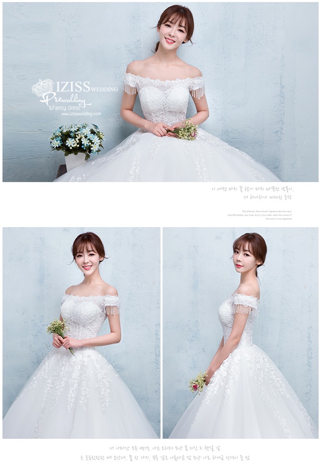 BR227 **พร้อมส่ง**ชุดแต่งงาน&ชุดเจ้าสาวแบบยาวสีขาวเกรดพรีเมี่ยม หรูหราน่ารัก สวยโดดเด่นไม่ซ้ำใคร สวยงามดุจเจ้าหญิง