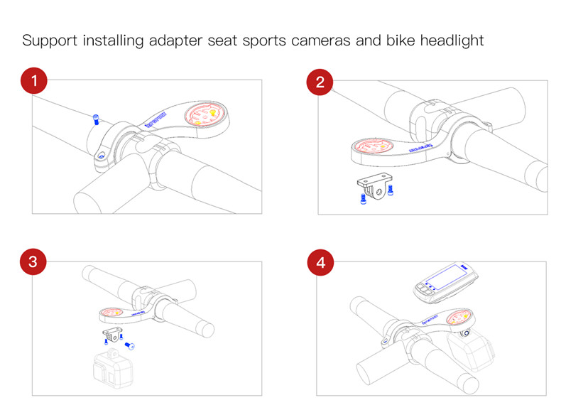 ขาจับไมล์ iGPSPORT S80 Out-Front Bike Mount ไมล์จักรยาน