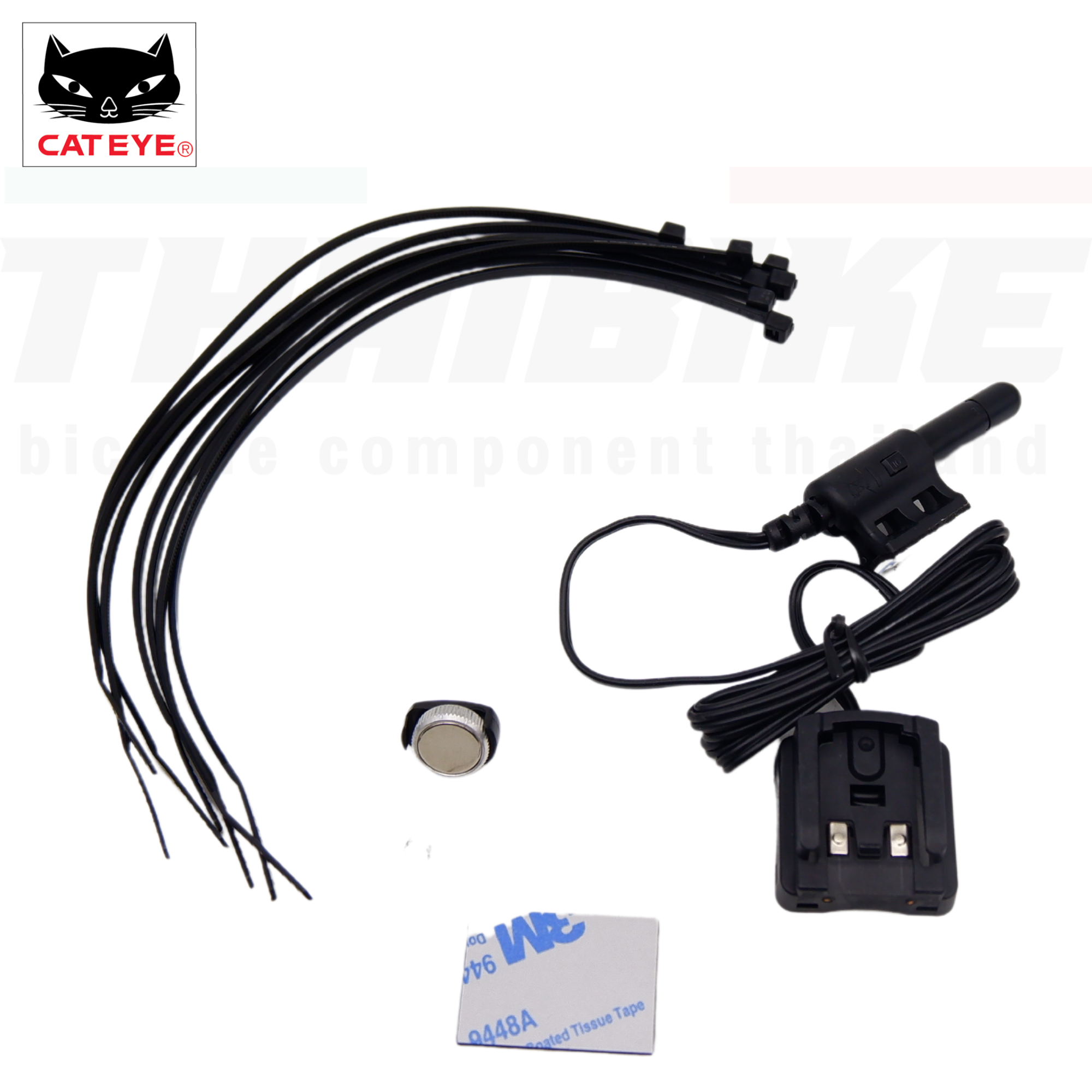 ไมล์จักรยาน CATEYE VELO 7/VELO 9 แบบมีสาย สีดำ วัดความเร็วจักรยาน ระยะทาง