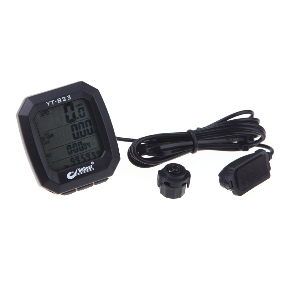 ไมล์จักรยานแบบมีสาย BOGEER YT-829 มีไฟ วัดระยะทาง วัดเร็ว(กล่องไม่สวย)