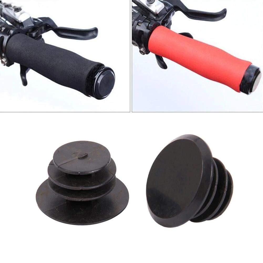 ฝาปิดปลายแฮนด์จักรยาน แบบยาง THAIBIKE MTB Bike Handlebar Plugs Plastic PVC Handle Grip Bar End