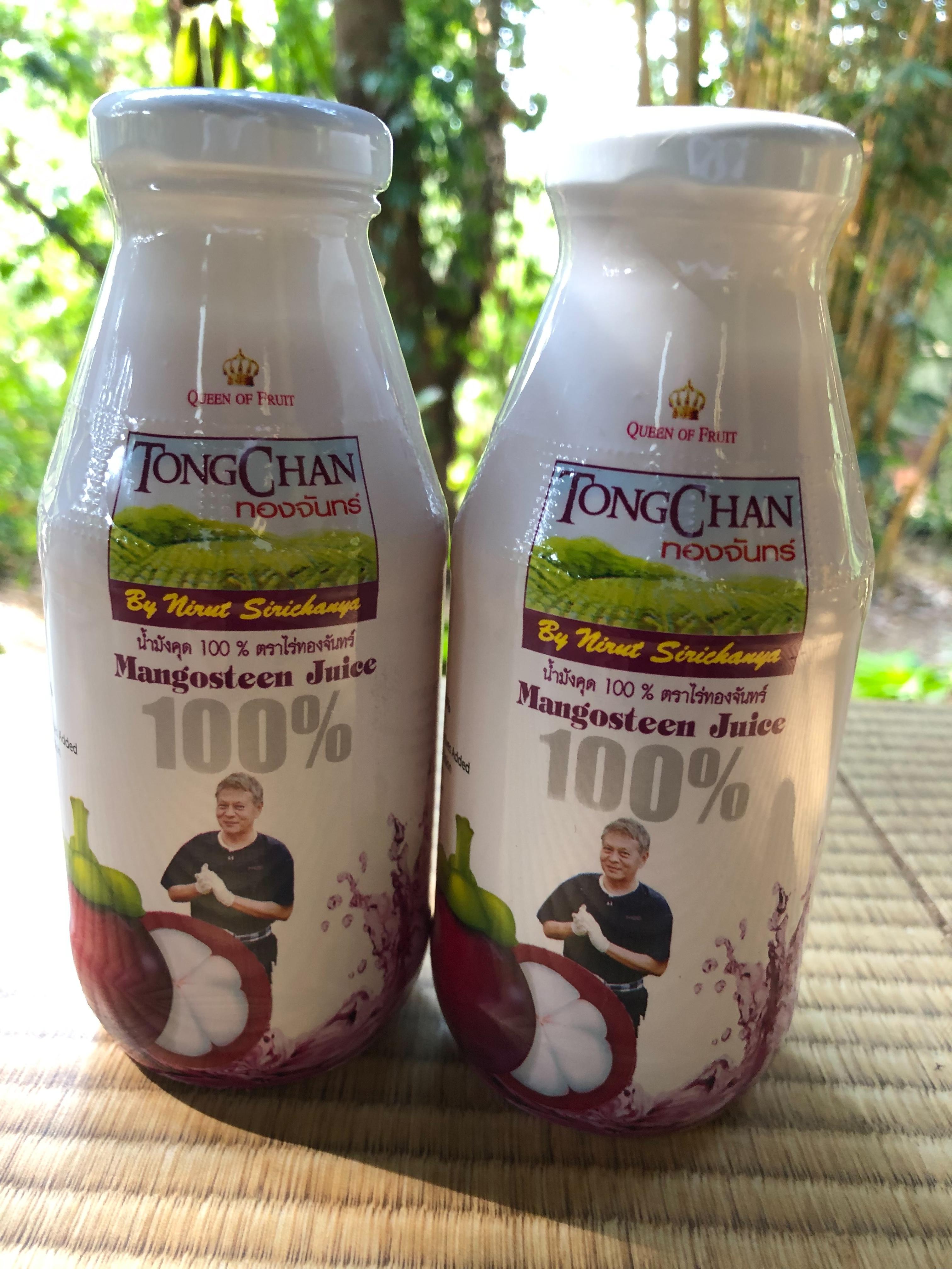 ขายยกลัง 24 ขวด น้ำมังคุดสกัดเข้มข้นแท้ 100% จากสวนทองจันทร์ Tong Chan Natural Mangosteen Juice 100%