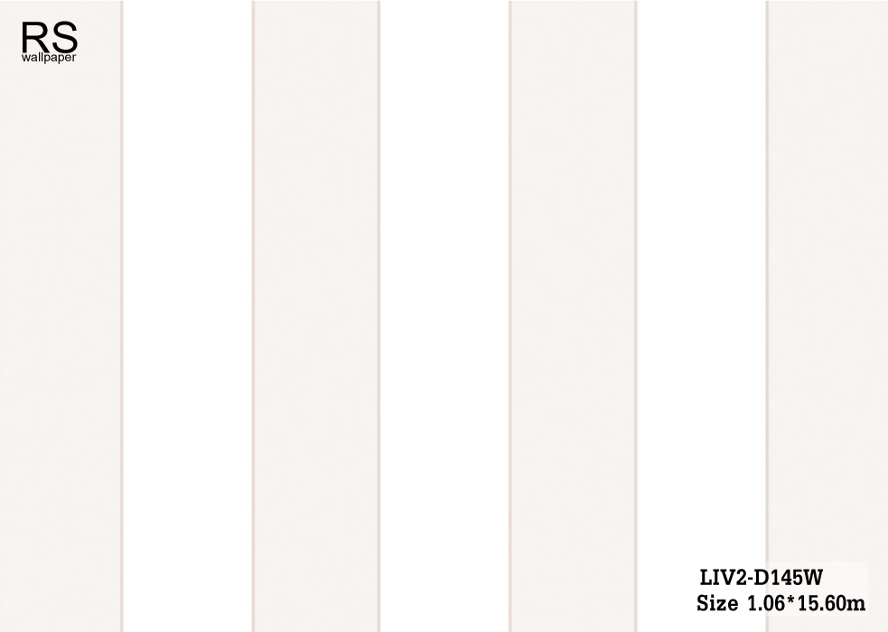 วอลเปเปอร์ ลายทาง สีขาวชมพูขอบทอง ระยห่างกัน 6 เซ็นติเมตร LIV2-D145W