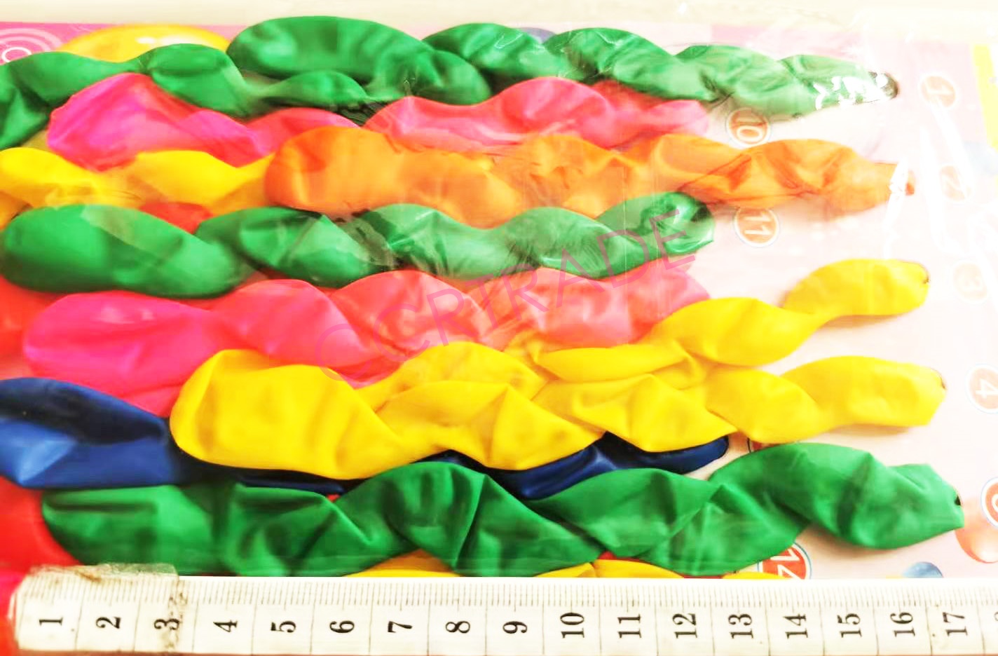 ลูกโป่งเกลียว 27 ชิ้นแผงใหญ่ 40 ซม.