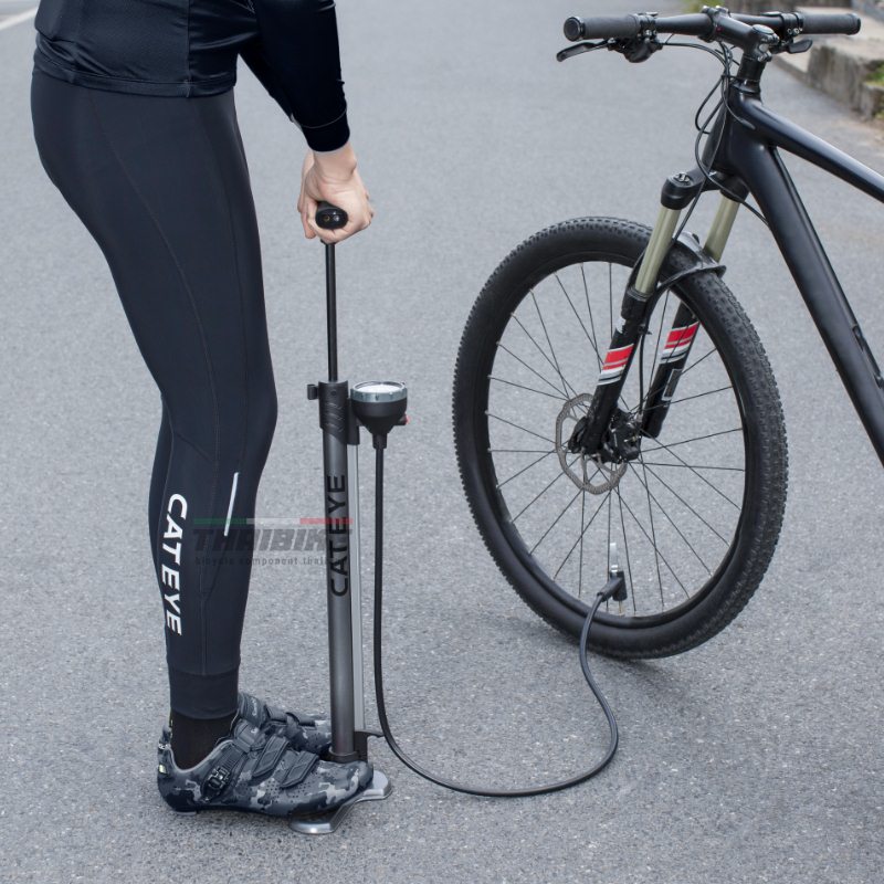 สูบจักรยานแบบตั้งพื้น CATEYE รุ่น PUM-90 ท่ออลูมิเนียม