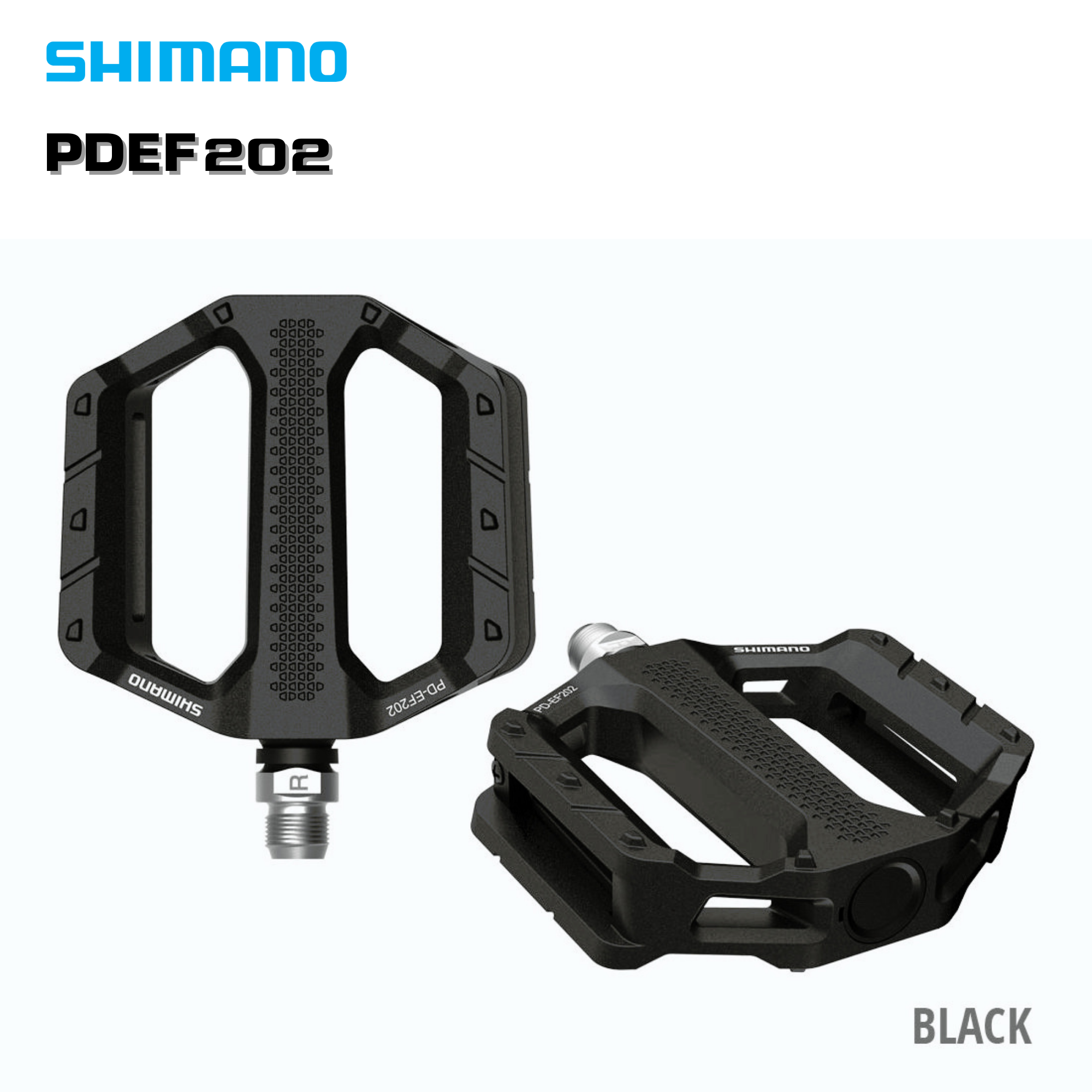 บันไดจักรยานเสือภูเขา เสือหมอบ SHIMANO FLAT, PD-EF202/PD-EF102