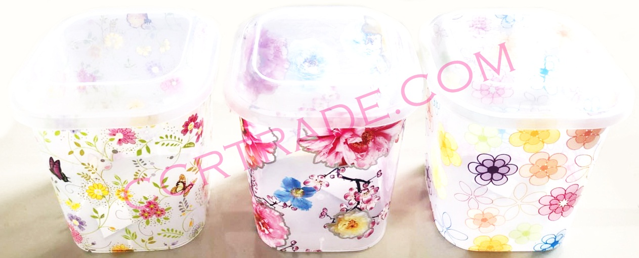 ถังเหล้าปั่นสีใส+ฝาปิด มีรูเจาะหลอด 14.5x16 ซม.