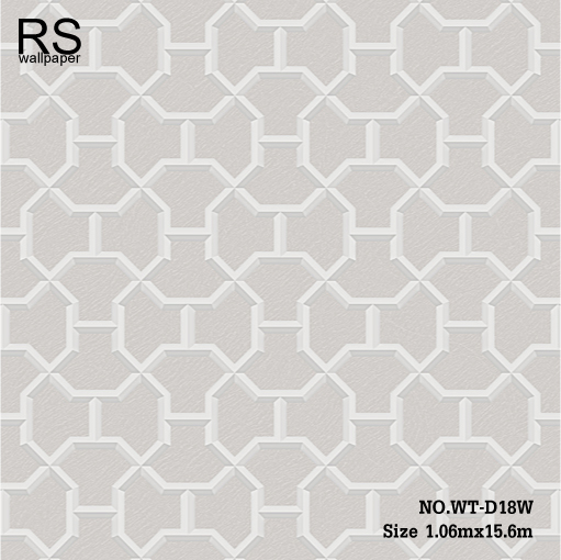 วอลเปเปอร์ เท็กเจอร์ผ้าไหมทอ ลายดอกจิก ลายน้ำตาล พื้นเทา WT-D18W