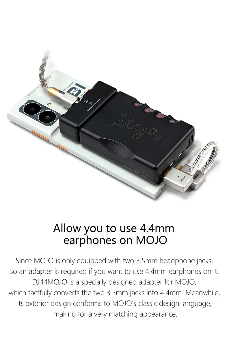 DD DJ44MOJO อะแดปเตอร์กราวด์พิน 4.4 มม. สำหรับ chord Mojo ให้เสียงที่ดีขึ้น ประกันศูนย์ไทย
