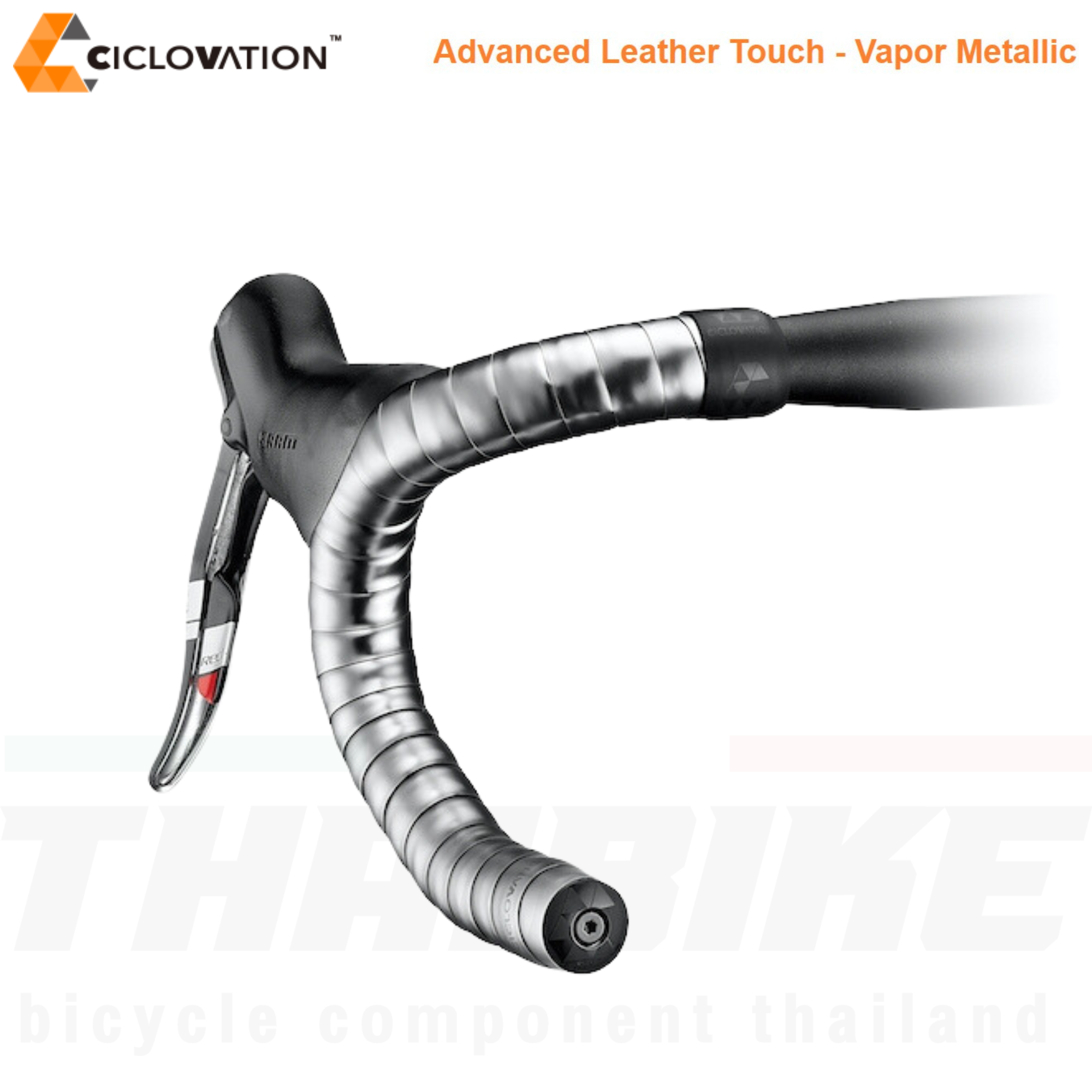 ผ้าพันแฮนด์จักรยานเสือหมอบ CICLOVATION Advanced Leather Touch - Vapor Metallic
