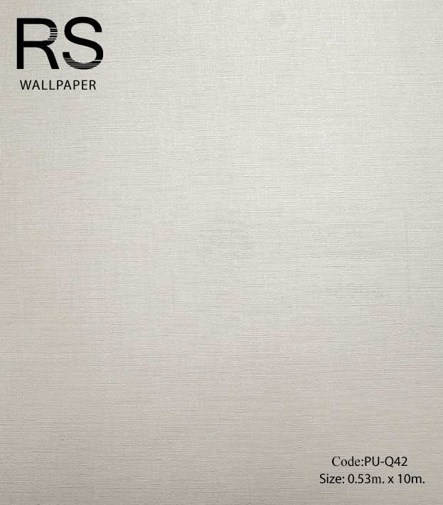 วอลเปเปอร์เทกเจอร์ผ้าพื้นเรียบโทนสีขาวมุก PU-Q42