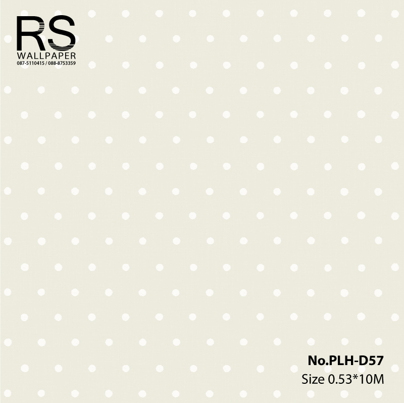 วอลเปเปอร์ ลายจุดสีขาวพื้นสีเทาอ่อน NO.PLH-D57