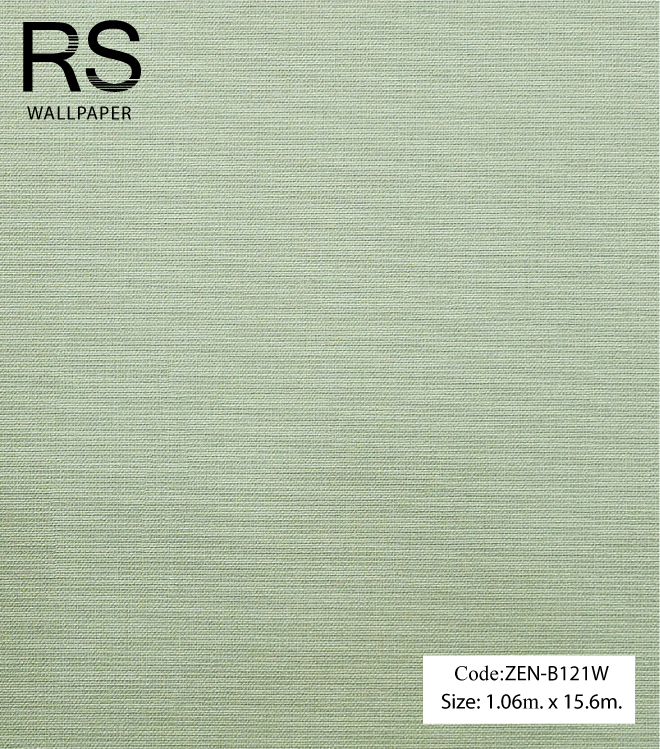 วอลเปเปอร์เทกเจอร์ผ้าโทนสีเขียวแก่ ZEN-B121W