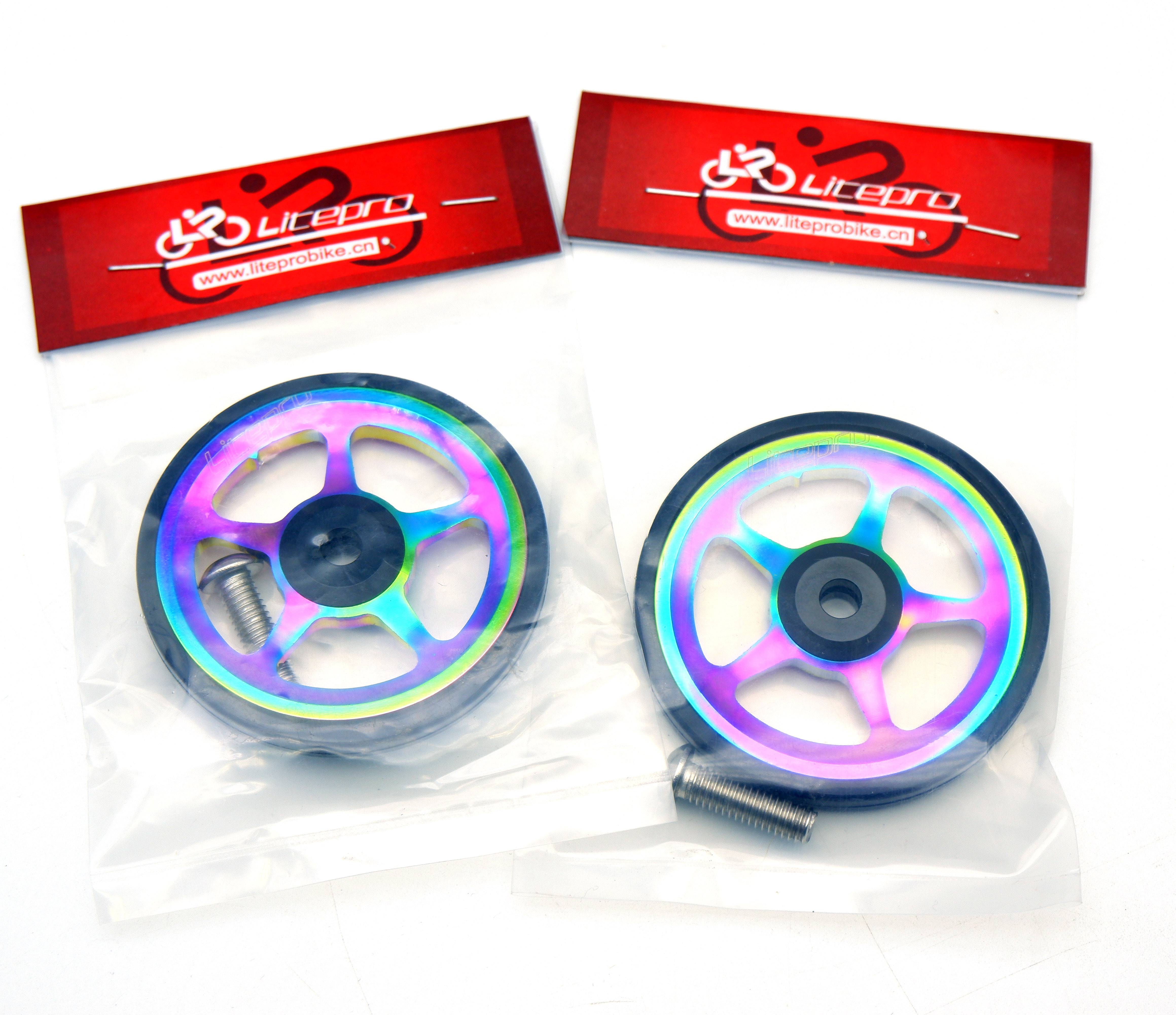 ล้อเล็กใส่ตะแกรงหลังรถจักรยานพับ Litepro 55มม.Easywheel Ultra Light BROMPTON GRAVITY