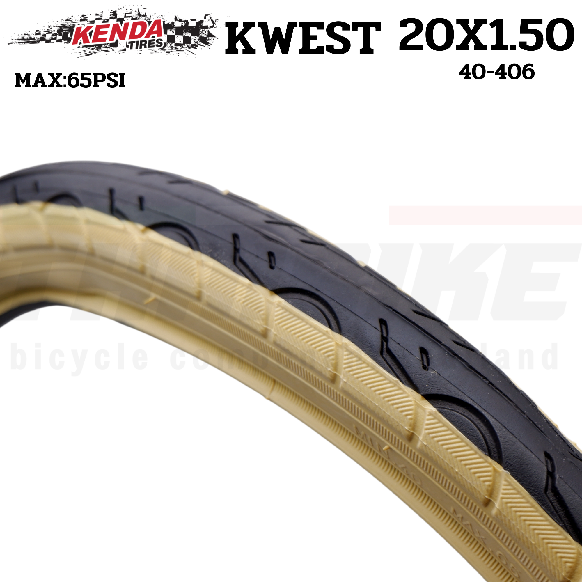 ยางนอกจักรยานขอบลวด KENDA KOAST 14X1.35 16X1.35 KENDA KWEST 16X1.50 20X1.50(ขอบเหลือง)