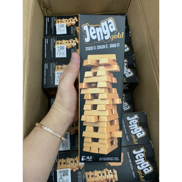 เกมตึกถล่มทองคำ jenga gold เกมตึกถล่มสีทอง พร้อมส่งจากไทย