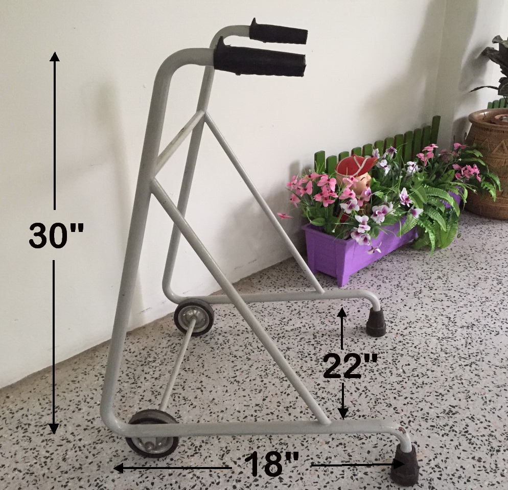 ที่ช่วยฝึกเดินแบบมีล้อขนาดกลางปรับไม่ได้ /OT012 /[Anterior Walker]