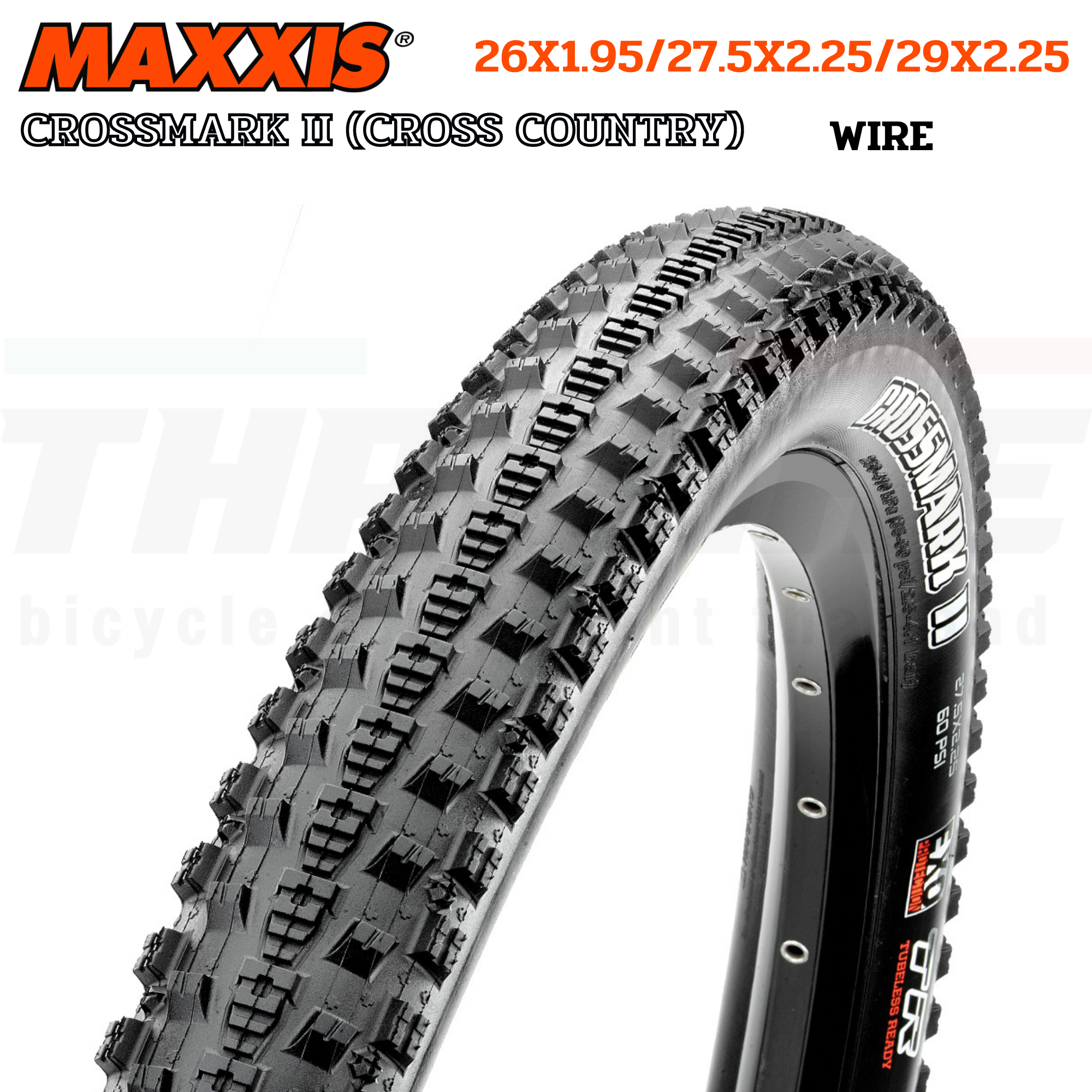 ยางนอกจักรยานขอบลวด MAXXIS CROSSMARK II ขนาด 26X1.95 27.5X2.25 29X2.25