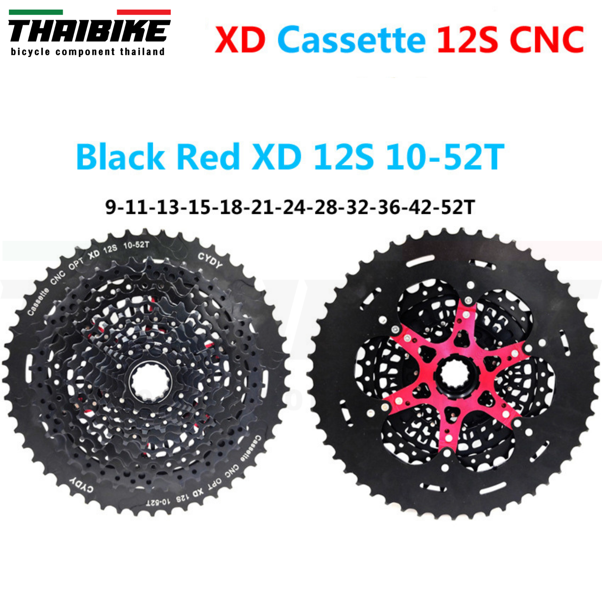 เฟืองจักรยานเสือภูเขา CYDY 12SPD 10-52T โม่ SRAM XD ultra-light CNC