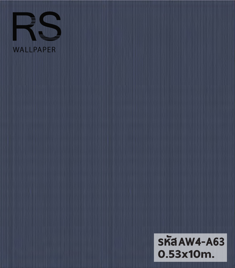 วอลเปเปอร์สีน้ำเงิน ริ้วสีทองเงา AW4-A63