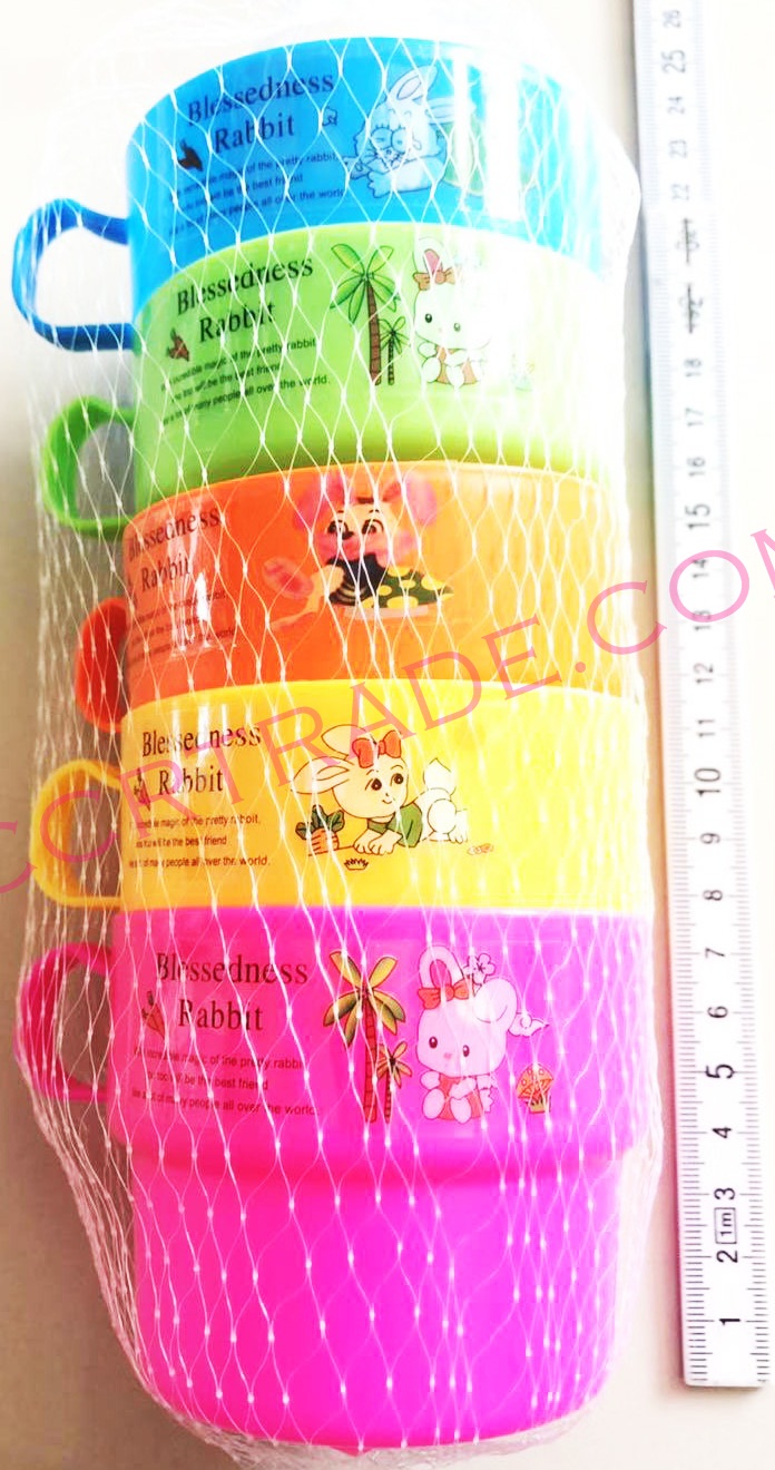 แก้วหูการ์ตูน 5 ใบถุงตาข่าย 6.5x7.5 ซม.