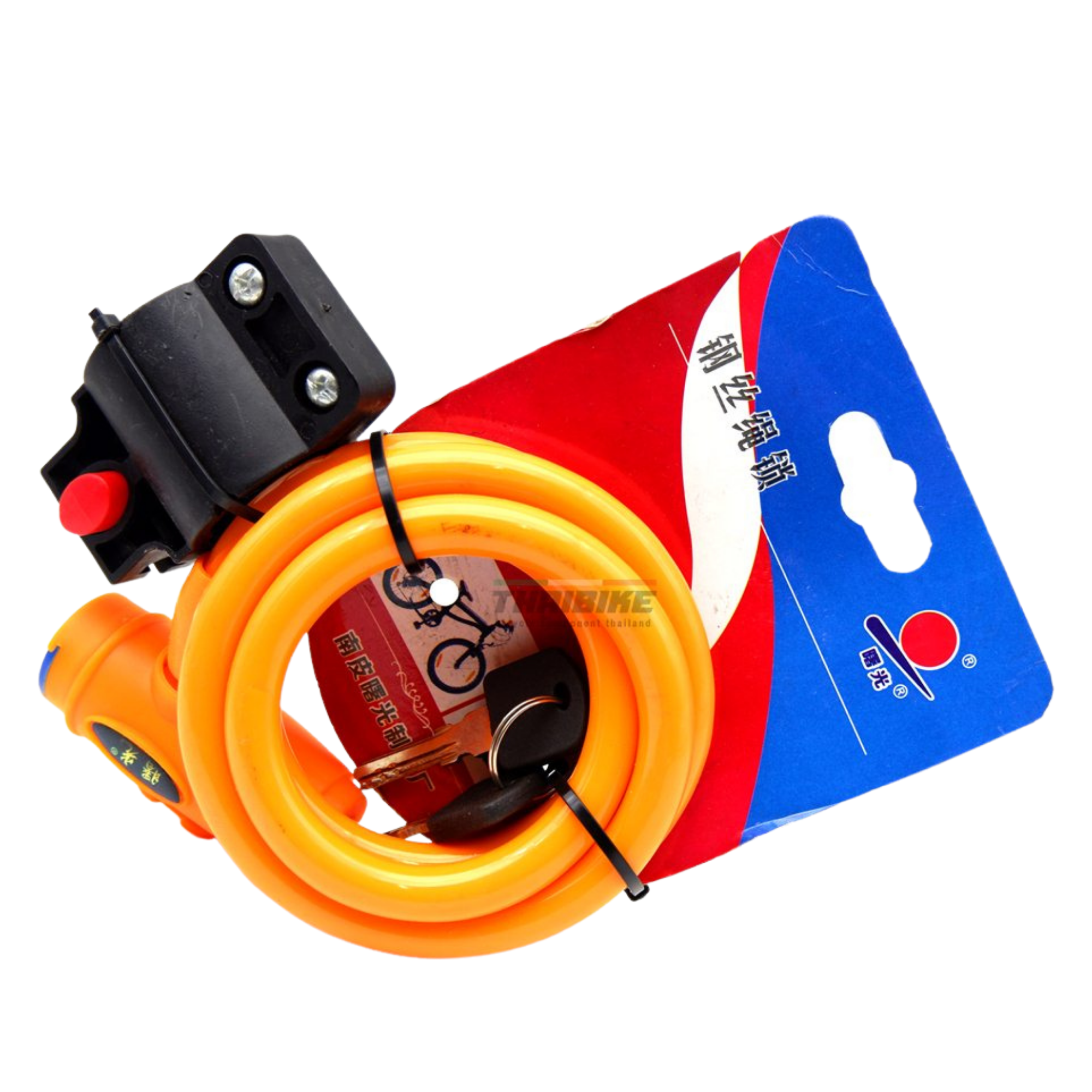 สายล็อคจักรยานแบบกุญแจ พร้อมที่ยึดติดกับตัวรถ ยี่ห้อ CH1