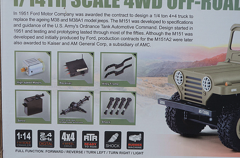 U.S.M151 JEEP 4x4 scale1:14 รถจิ๊ปทหารบังคับ