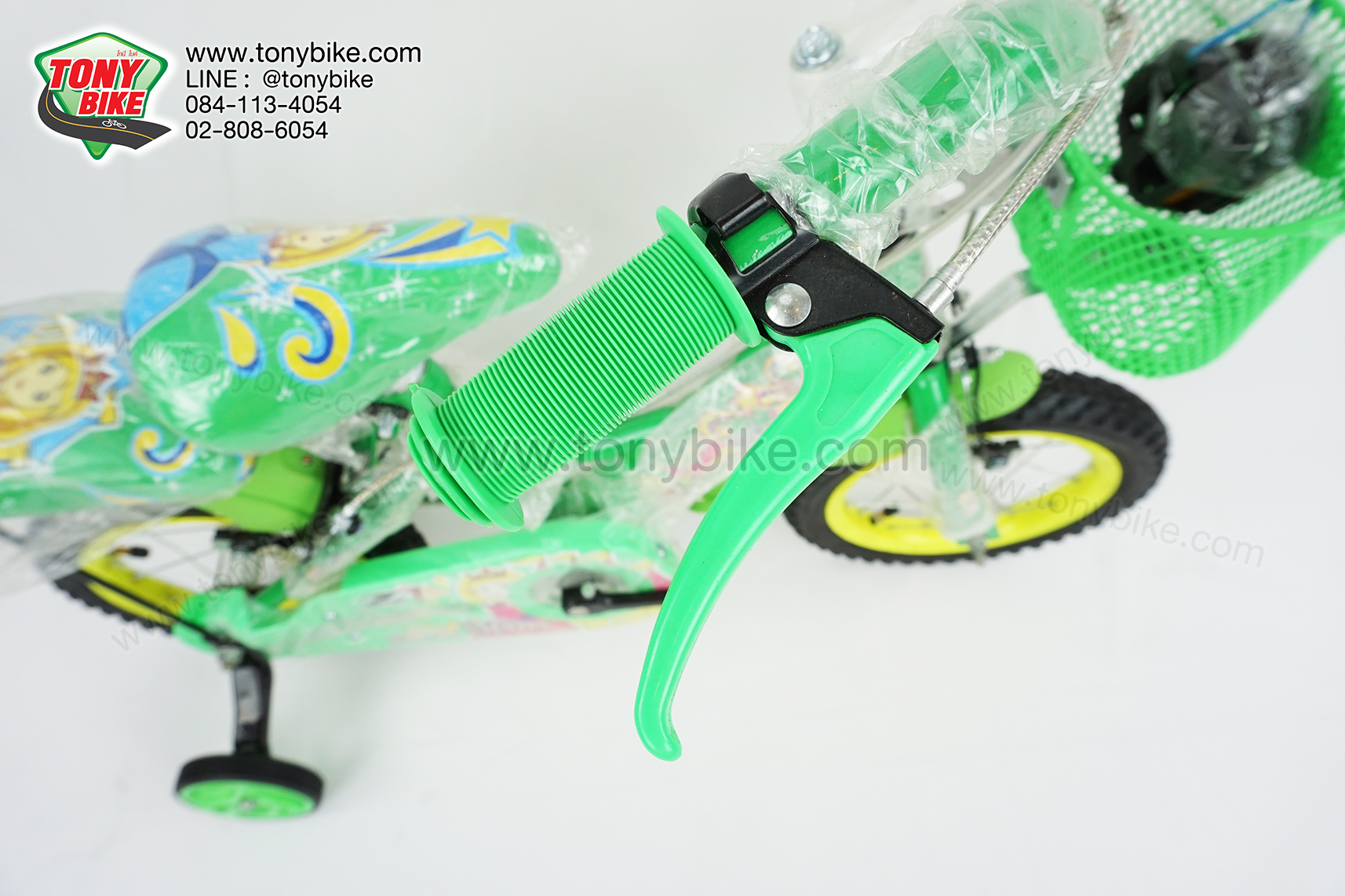 จักรยานเด็ก ล้อ 12 นิ้ว แฮนด์สูง สีเขียว