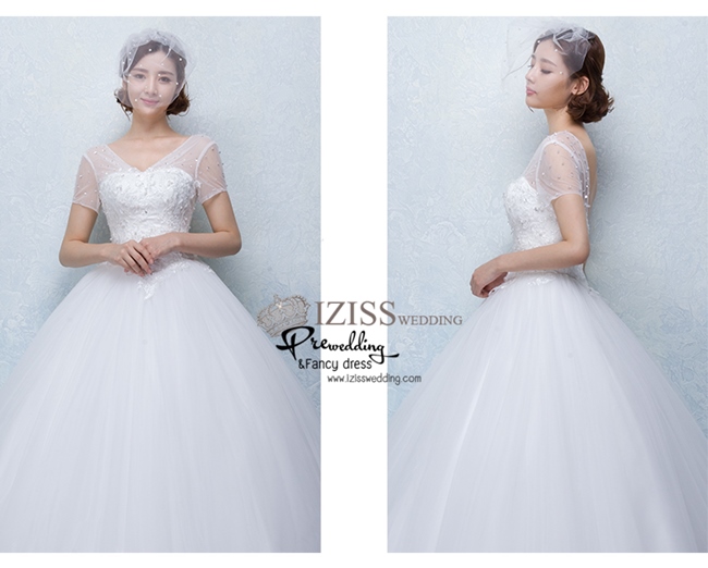 BR152 **พรีออเดอร์**ชุดแต่งงาน&ชุดเจ้าสาวแบบยาวสีขาวเกรดพรีเมี่ยม เปิดไหล่ มีแขน หรูหราน่ารัก สวยโดดเด่นไม่ซ้ำใคร