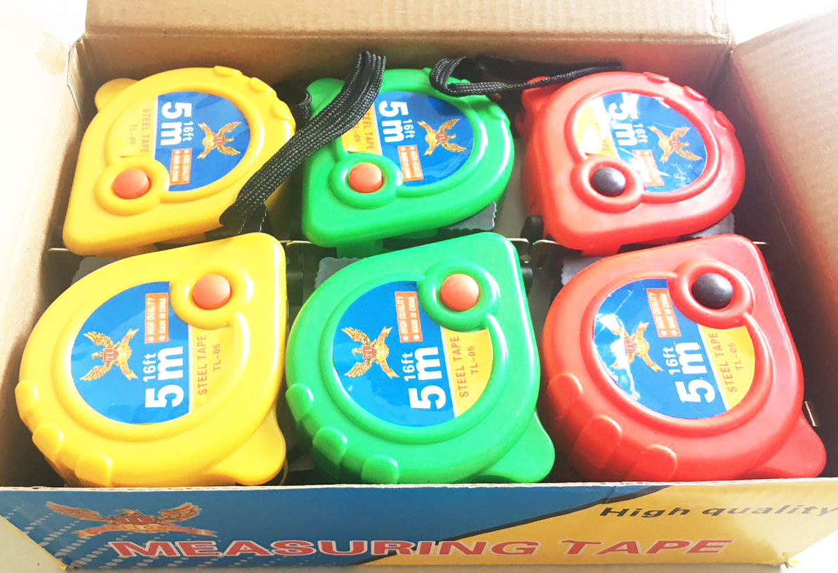 ตลับเมตรสีสด 5 ม.(คละสี)