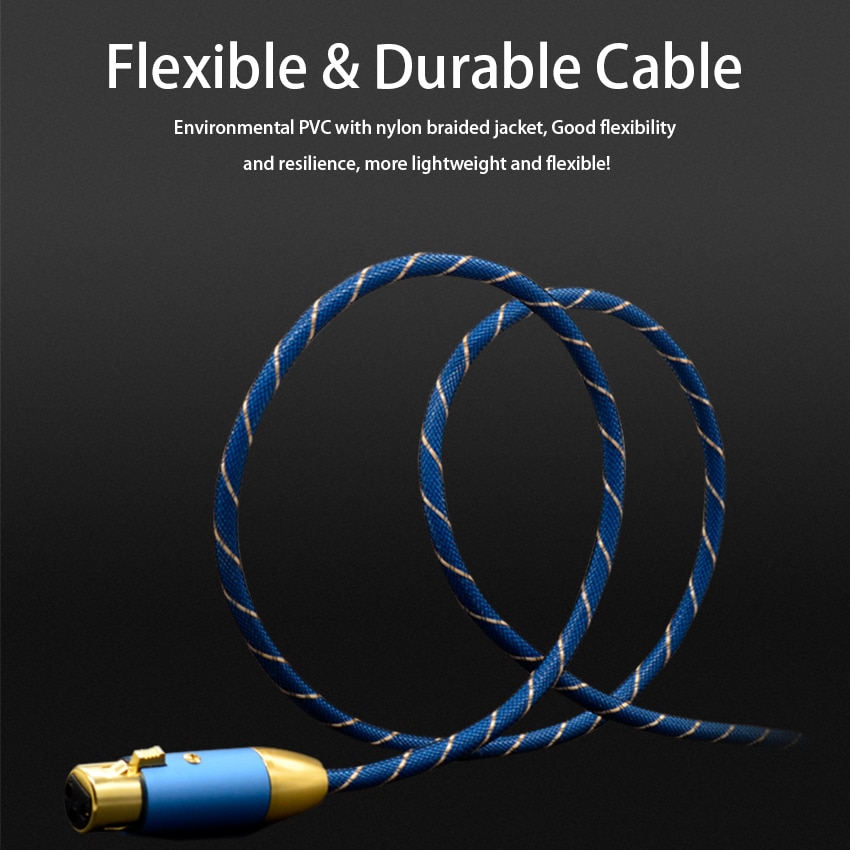 ขาย ERTK XLR สายเกรดพรีเมี่ยม สายถักสำหรับ Cannon ตัวผู้ ไปตัวเมีย