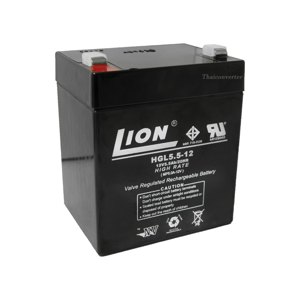 แบตเตอรี่แห้ง LION UPS Battery 12V 5.5Ah
