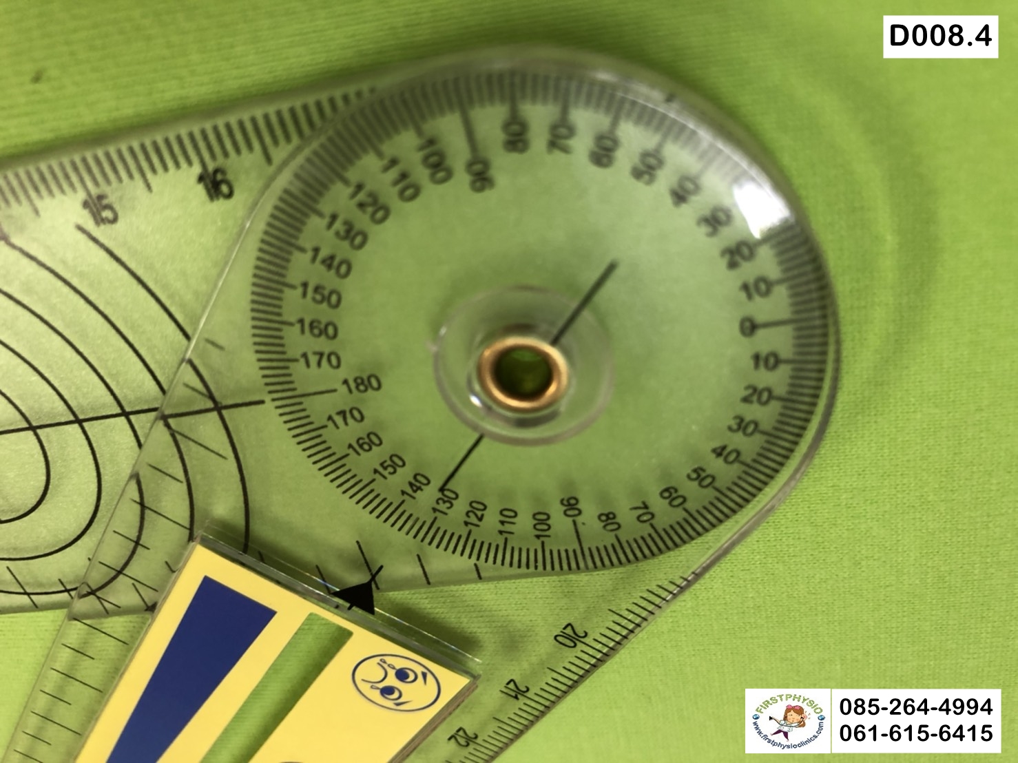 ไม้บรรทัดวัดมุมทางการแพทย์พลาสติก 360 องศา โกนิโอมิเตอร์ ขนาด 8.1 นิ้ว ไม้บรรทัดวัดองศา Goniometer