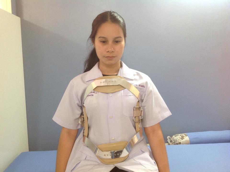 พยุงหลังโครงเหล็กด้านหน้า เจเวท พยุงลำตัวกระดูกทรุด ป้องกันการโค้งงอของหลังมาด้านหน้า,ด้านหลัง,ด้านข้าง Jewett Brace